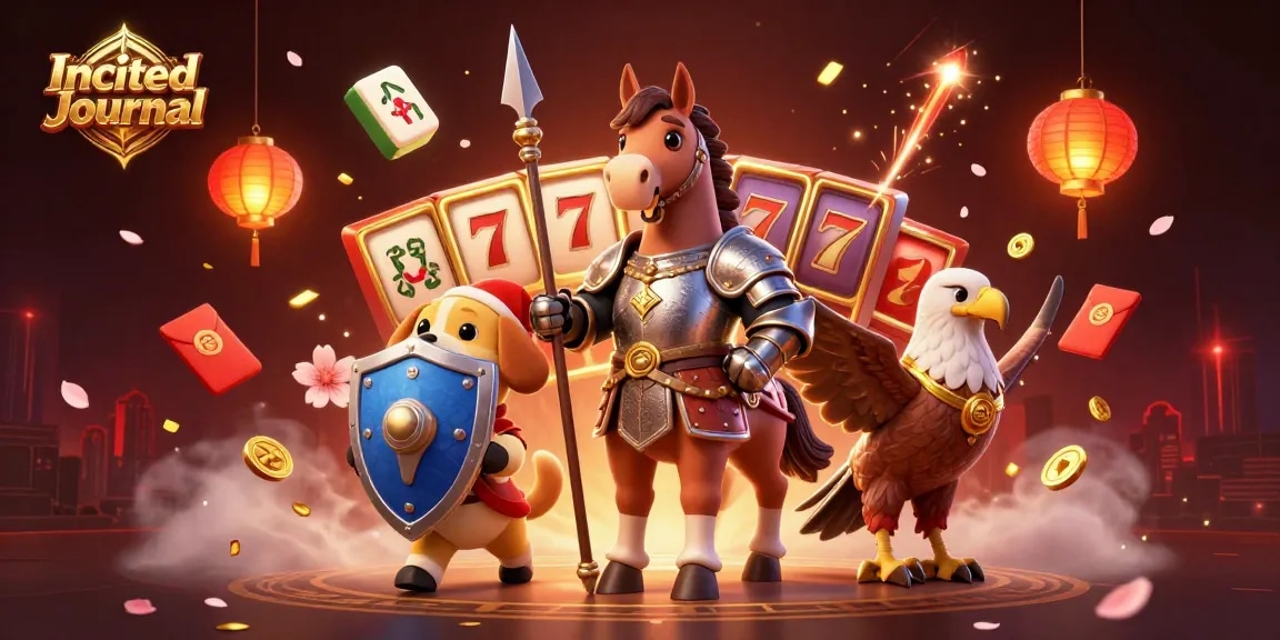 Experience thrilling gameplay with lucky slot reels in Incited Journal's dazzling casino illustration.
