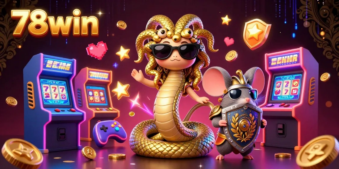 Win big with 78win in this engaging 3D casino illustration showcasing an exciting gaming atmosphere.