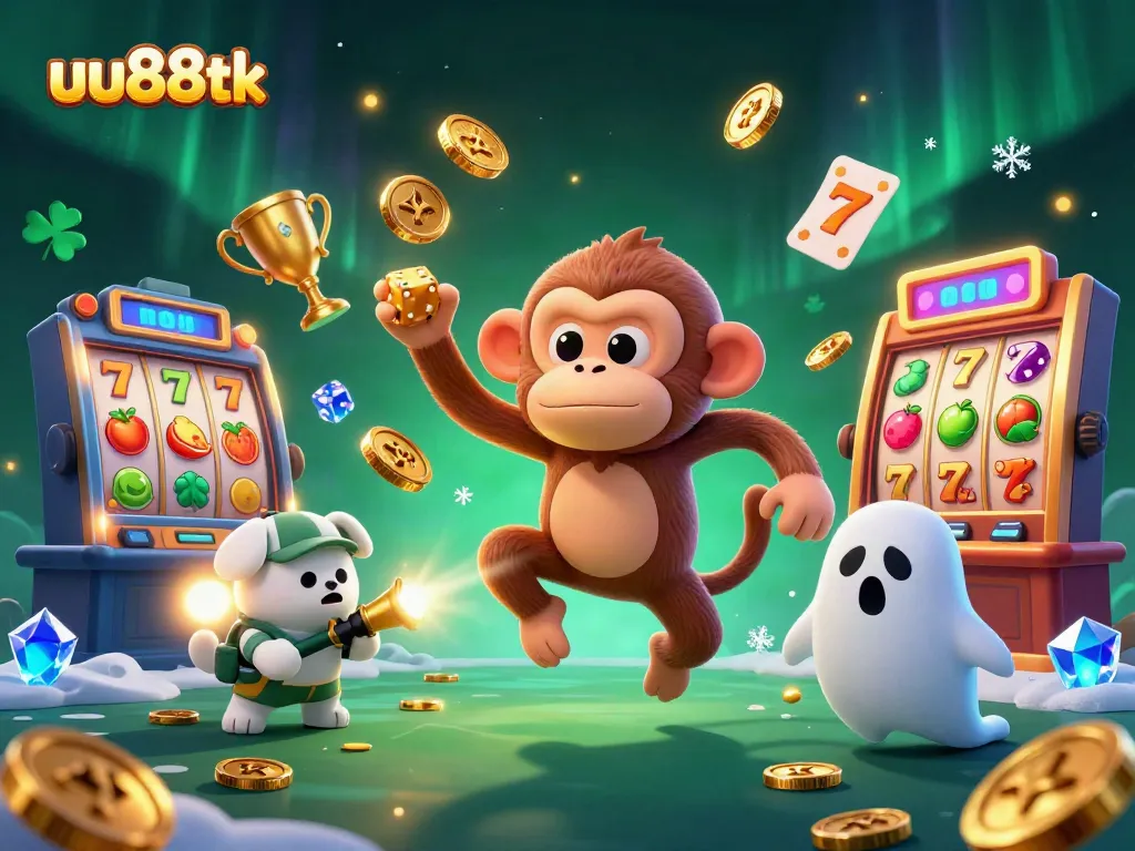 Experience thrilling slots action with uu88tk in a vibrant casino scene, filled with golden treasures.