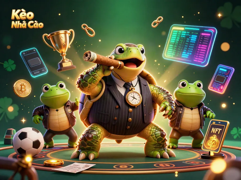 Bet on Kèo Nhà Cái with dynamic cartoon characters representing sports betting excitement and rich visual elements.