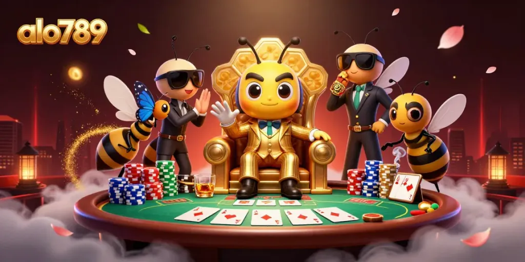 Engage in thrilling gaming excitement at alo789 with vibrant casino elements and captivating characters
