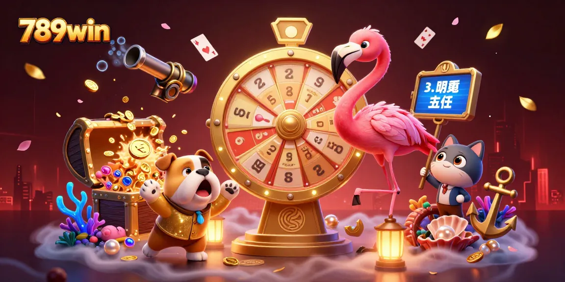 Immerse in the thrilling world of 789win with vibrant casino characters and game elements in action.