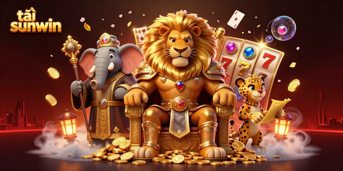 Play and win big with tải sunwin, featuring vibrant casino elements and characters in an exciting scene.