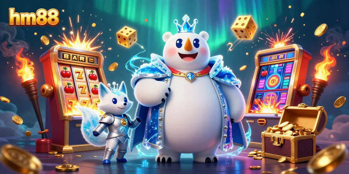Experience thrilling gameplay at hm88 with stunning slot machines and energized characters in a vibrant casino atmosphere.