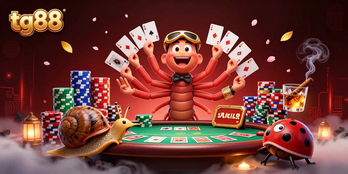 Experience thrilling gameplay at tg88 with a lively casino scene featuring unique characters and vibrant game elements.