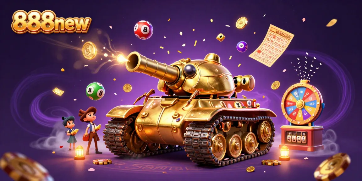 Immerse in the vibrant world of 888new, featuring a golden beetle tank casino bursting with action.
