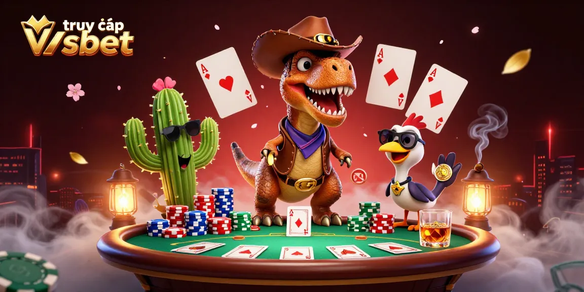 Engage in thrilling gameplay as you truy cập Vsbet for vivid poker action in a vibrant 3D scene.