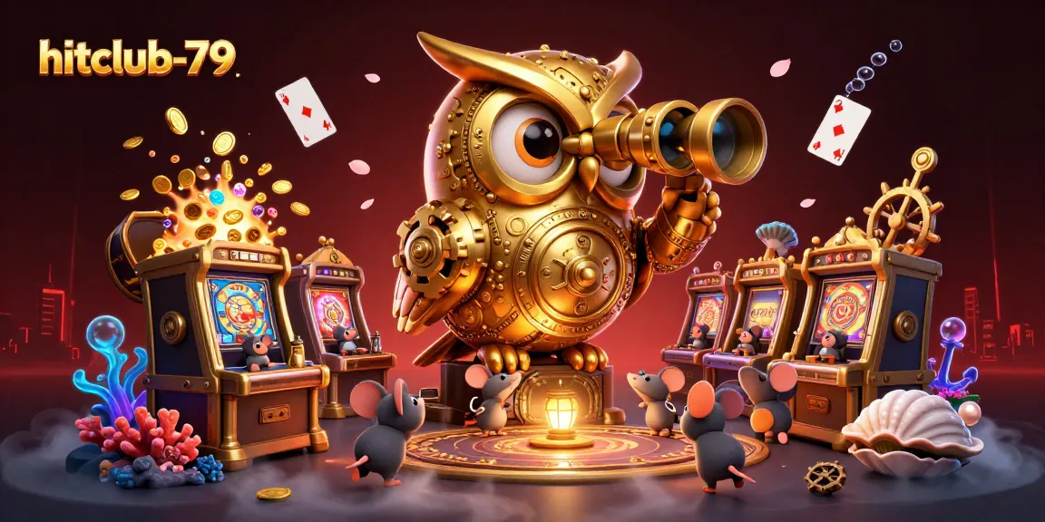 Engage in thrilling gameplay at hitclub-79 with cartoon characters amidst vibrant casino elements.